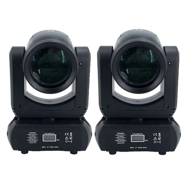 LED Moving Head Lys, 150W Strøm, Stråle og Spot Effekter, 2 stk 150w lys, EU-stik