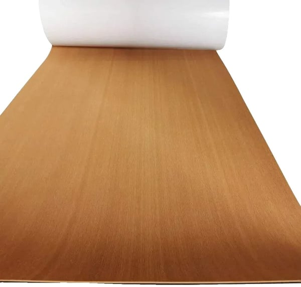 Teak Dækplade, Vandtæt EVA Skum, Selvklæbende Design,Brun