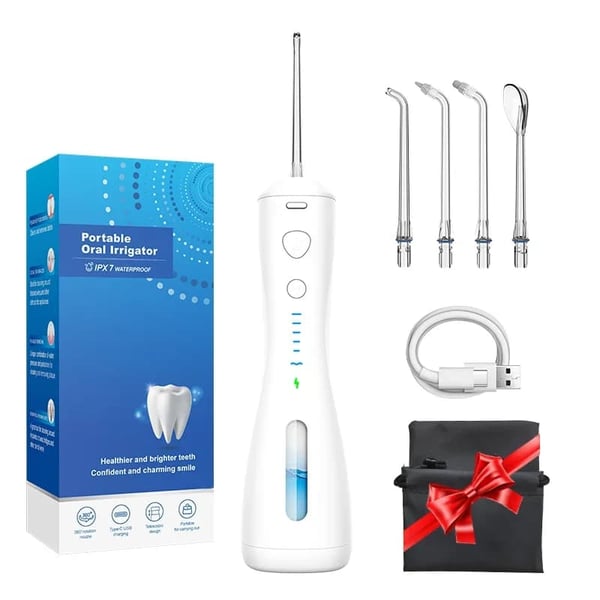 Oral Irrigator, Bærbar Design, 3 Justerbare Tilstande,ML16-Hvid 240ML