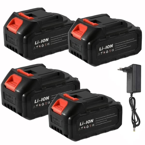 21V Lithium-ion batteri, 3Ah/5Ah/6Ah kapacitet, høj kompatibilitet,4 Batteri