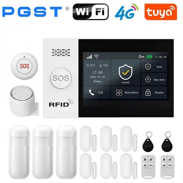 GSM Alarm System, Smart App Kontrol, Trådløs Forbindelse,EU stik, D-4G