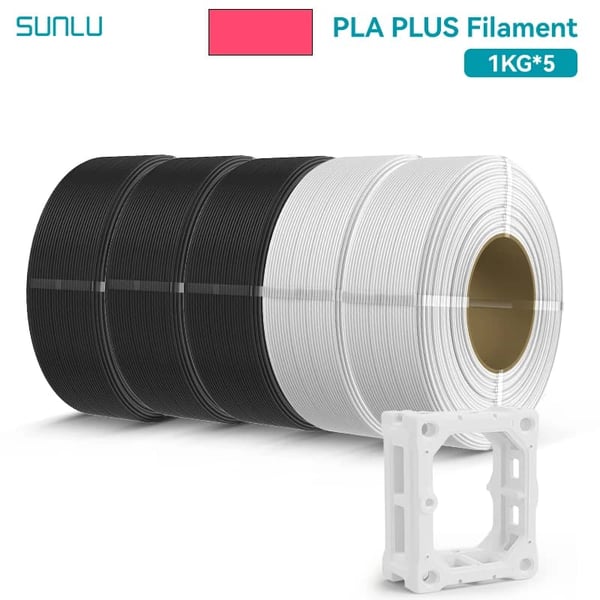 PLA Filament, 1,75 mm Diameter, Kompatibel med de fleste FDM-printere,PLAplus 3BK 2WT