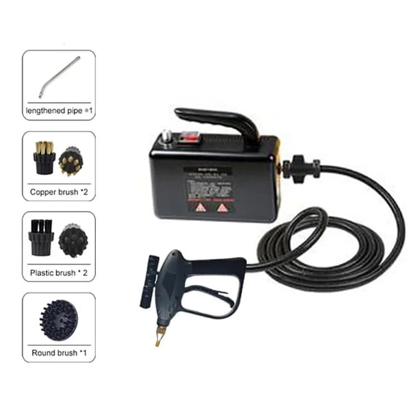 Damprenser, Højtemperatur Desinfektion, Multi-Oberflade Kompatibilitet,Sort, 220 V