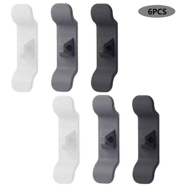 Kabelorganisator, 6 stk, Plastik, 10,2x3x1,8 cm,6stk