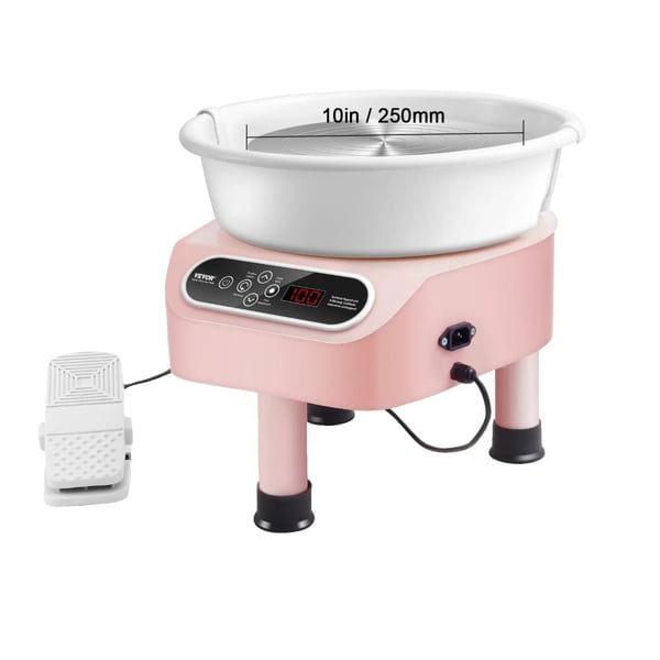 Keramisk drejebænk, direkte drevet motor, brugervenlige kontroller,10in pink 350W