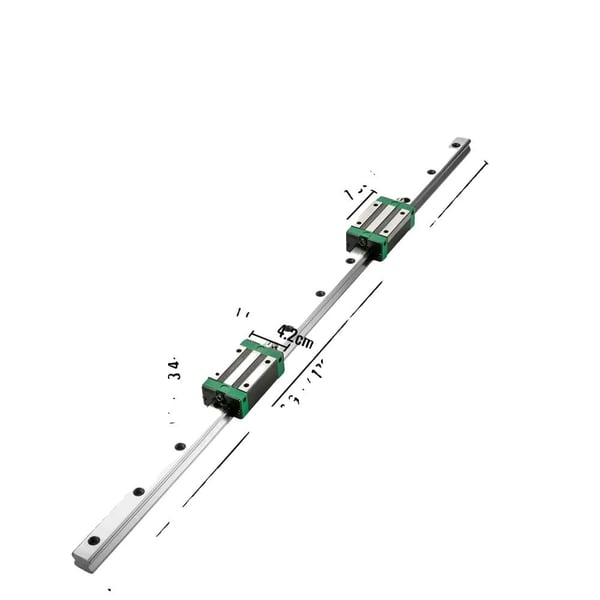 Lineær Guide Skinne, Glat Drift, Høj Holdbarhed,2PCS HGR20-1700mm