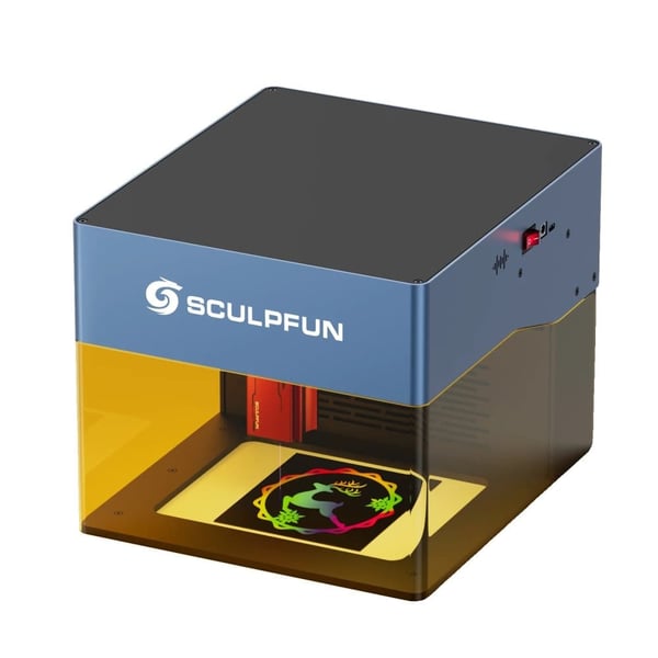 Sculpfun iCube Pro -laserkaiverrin, ultra-ohut 0,06 mm tarkkuus, korkea nopeus 10000 mm/min, sisäänrakennettu savusuodatin Sculpfun iCube Pro -laserkaiverrin, ultra-ohut 0,06 mm tarkkuus, korkea nopeus 10000 mm/min, sisäänrakennettu savusuodatin