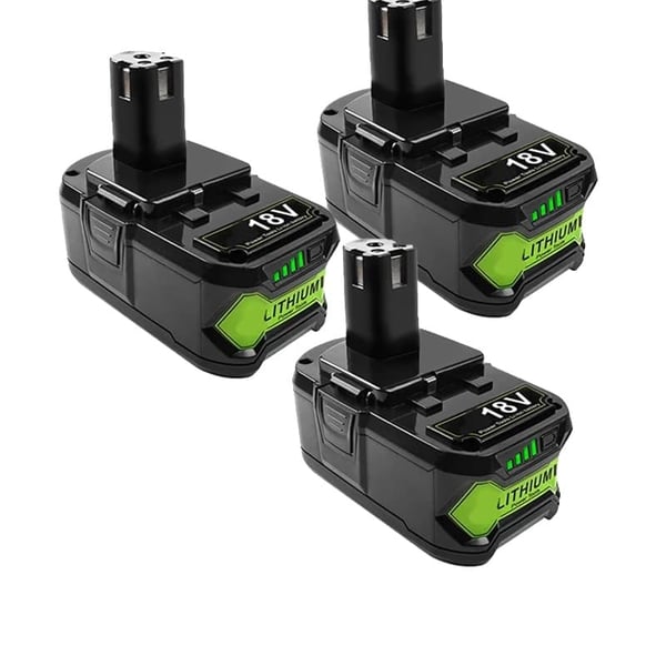 Batteri, 6Ah kapacitet, Li-ion, kompatibel med Ryobi, 3 batterier
