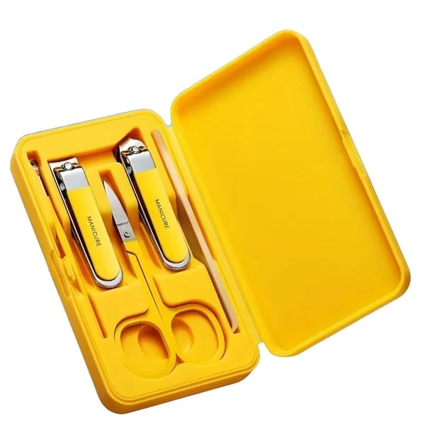 Negleklipper Sæt, Rustfrit Stål, Ergonomisk Design,Gul 5stk