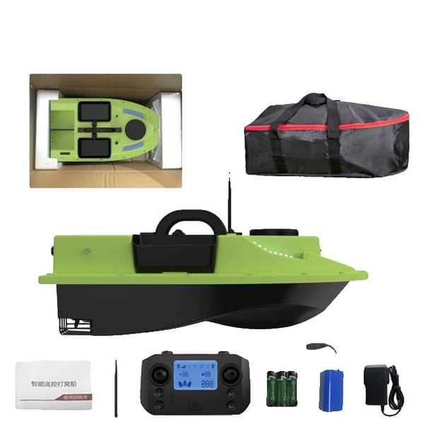 GPS Fiskeri Agn Båd, Dobbelt Motor, Fiske Finder, EU-stik 12000mAh