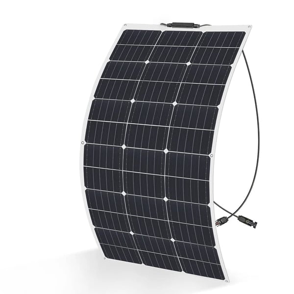 Solpanel 100 W, fleksibelt monokrystallinsk modul med 24% effektivitet, vandtæt design, 18 V 100 W