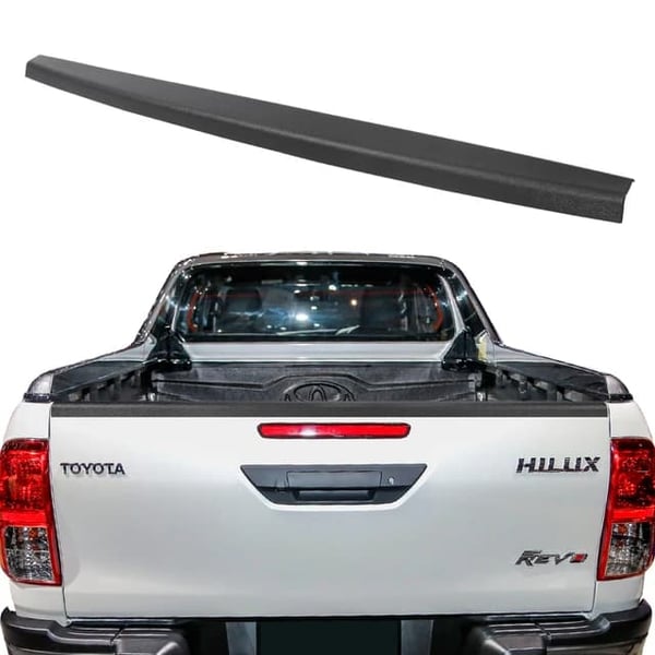 Bagklapdæksel, mat sort finish, kompatibelt med Toyota Hilux Revo 2015-2024, 2015-2020