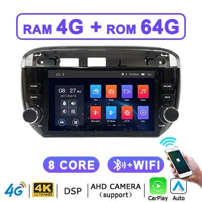 Autoradio, langaton CarPlay, multimedia-soitin,CBL-4G64G-CP