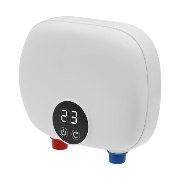 Øjeblikkelig vandvarmer, 5500W effekt, vægmonteret, temperaturinterval 30-55°C, startflow 800ml/min, vandtæt IPX4