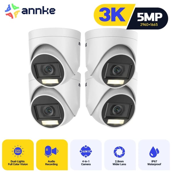 Domekamera, 5MP opløsning, IP67 vandtæt,Type 2