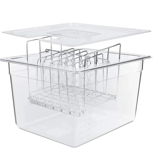 Sous Vide Rack, Holdbart 304 Rustfrit Stål, Passer til 11L Beholdere, Kompatibel med Immersion Circulator,Rack N 11L Container