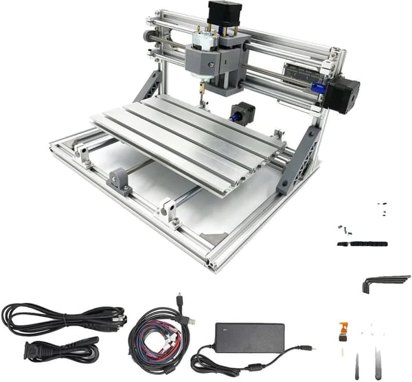 CNC-kaiverruskone, 12-36V Teho, GRBL-ohjausohjelmisto,lisää 10W laser, Ei ohjainta