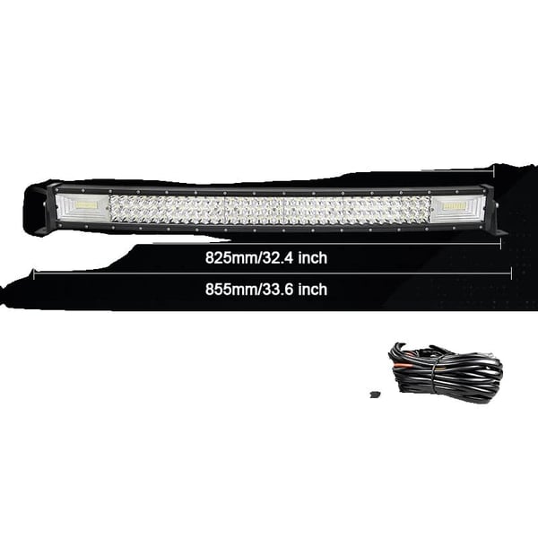 LED Lysbar, 540W Lysstyrke, Vandtæt IP67,Bøjet 32 tommer tråd