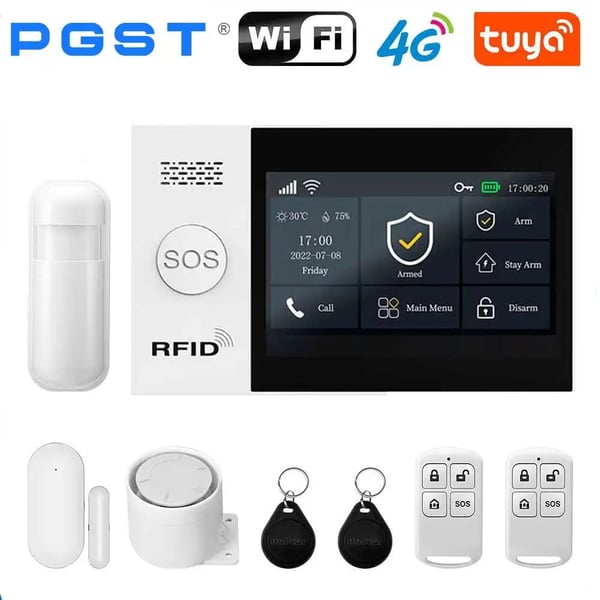 GSM Alarm System, Smart App Kontrol, Trådløs Forbindelse,A-4G, EU stik