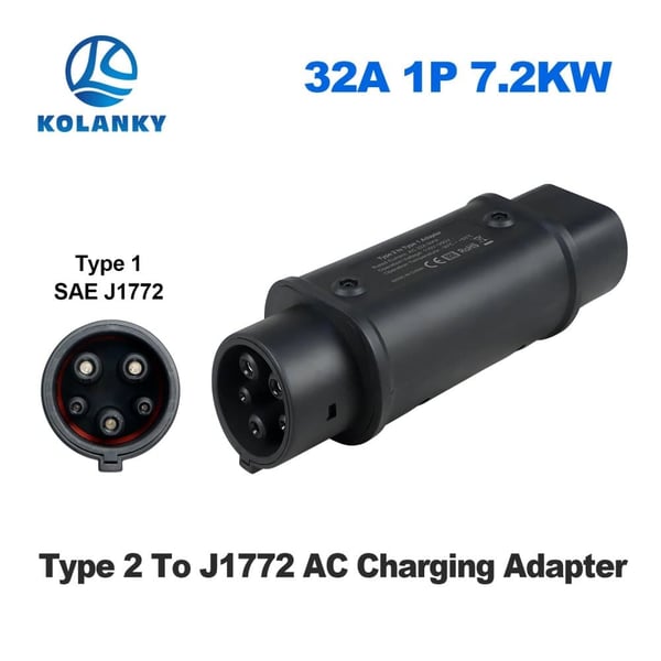 EV-adapteri, Tyyppi 2 Tyyppi 1, 32A, IP55-luokitus,Tyyppi2 tyyppi1