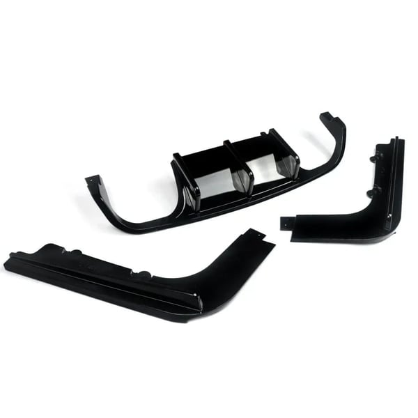 Bageste kofanger lip spoiler, høj kvalitet ABS, kompatibel med sports sedan,glansende sort