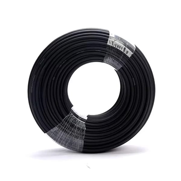 Solkabel, forniklede kobberledere, høj spænding vurderet,Kun sort, 12 AWG 4mm2, 30M