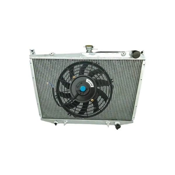 Radiator og ventilator samling, aluminium materiale, passer til L4 og V6 motorer, forbedret køleeffektivitet, kompatibel med flere modeller