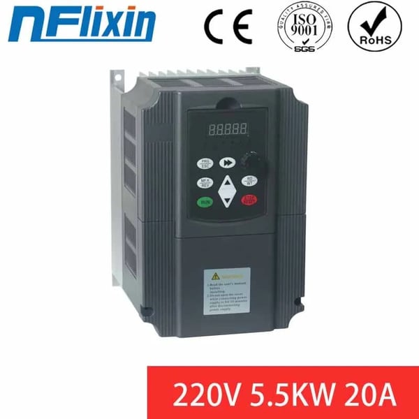 Variabel Frekvensomformer, Udgangseffekt 4KW-7.5KW, Indgangsspænding 220V,220V 5,5KW, 3-fase 220V, 1 fase 220V