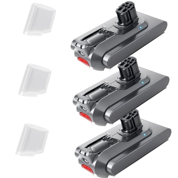 Erstatningsbatteri, 25.2V, 6000mAh kapacitet,3PCS med AC