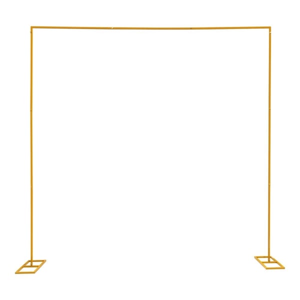 Bryllupsbue Stativ, Justerbar Højde, Holdbar Metal Konstruktion,9,8X9,8FT, Guld