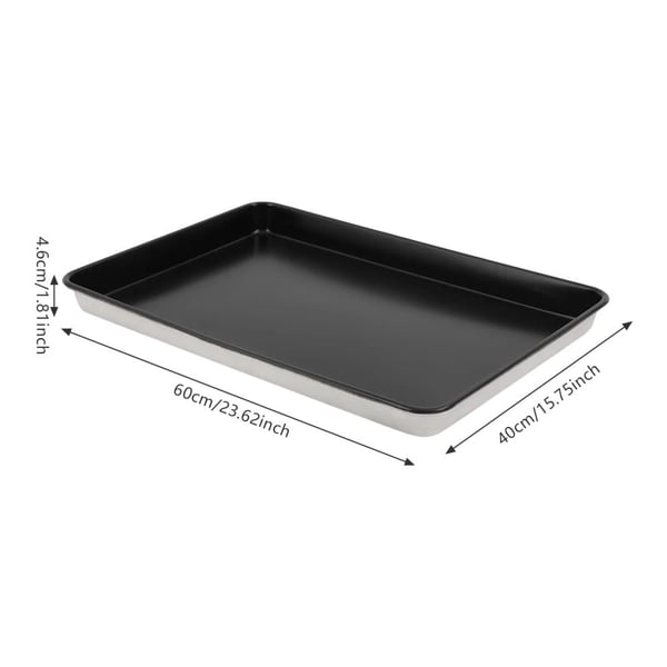 Kageplade, Holdbart Aluminiumlegering, Non-Stick Belægning,sort