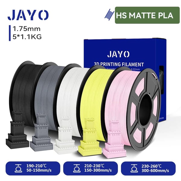 3D-printer filament, høj sejhed, glat printning,HS Matte PLA 5MIX-4