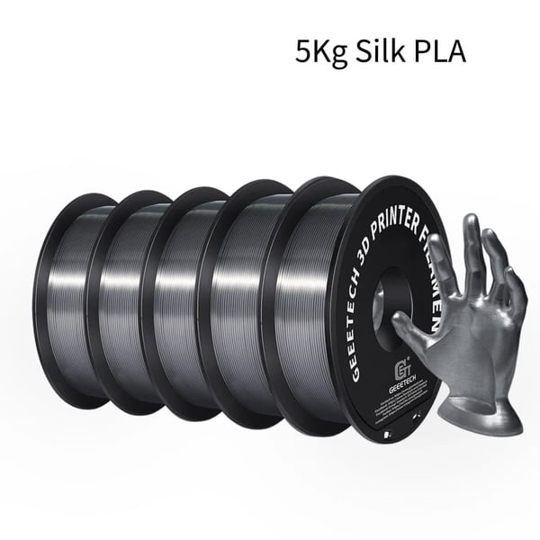 3D Filament, Holdbarhed, Miljøvenlig, Silkeagtig Finish,Sølv