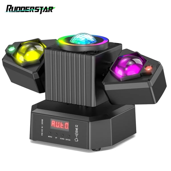 LED Scene Belysning, 65W Effekt, Mini Design, Multi-Kontrolmuligheder,EU-stik, sort