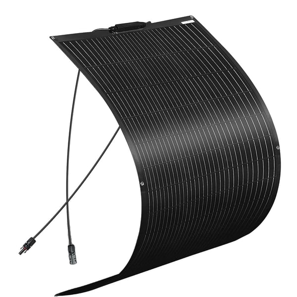 Fleksibel Solpanel, 120W Effektudgang, Høj Effektivitet 24%,sort 120W