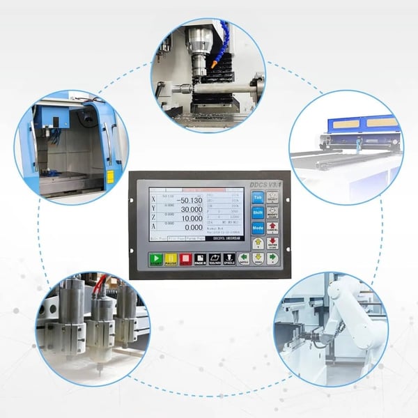 Standalone CNC bevægelseskontroller, 24V DC strømforsyning, 500KHz outputpuls,V3.1, 4 Akser