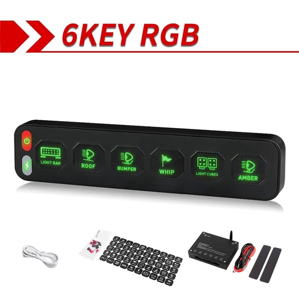 Kontrolswitchpanel, Tilpasseligt Design, Nem Installation,6 Gang Trådløs