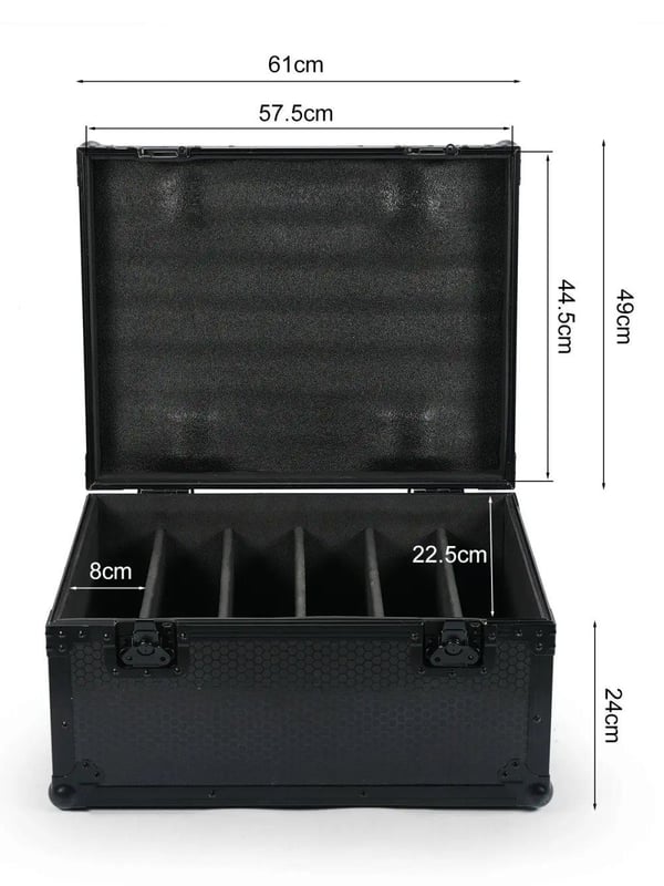 Flightcase, Holdbart Læder, Nem Transport,61X49X24CM