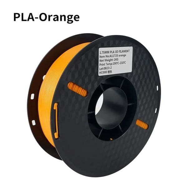 PLA Filament, 3KG Kapacitet, 175mm Diameter, 3KG appelsin