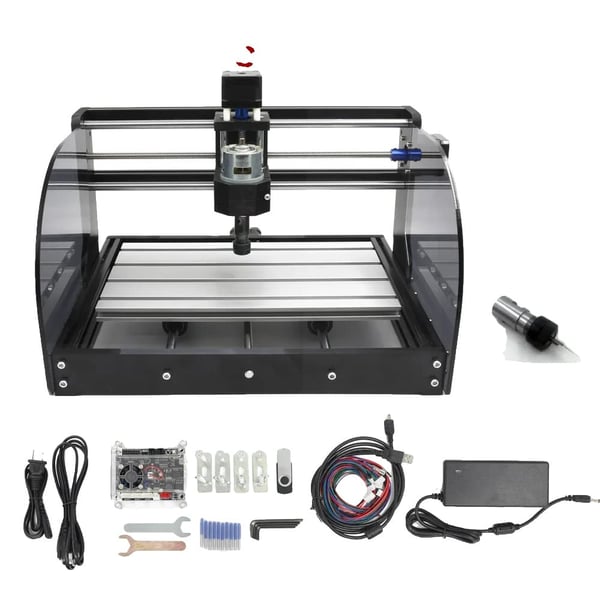 CNC-jyrsin 3018 Pro MAX, pöytämallinen muotoilu, korkea nopeus 9000 RPM spindeli,Ei ohjainta, lisää 2.5W laser