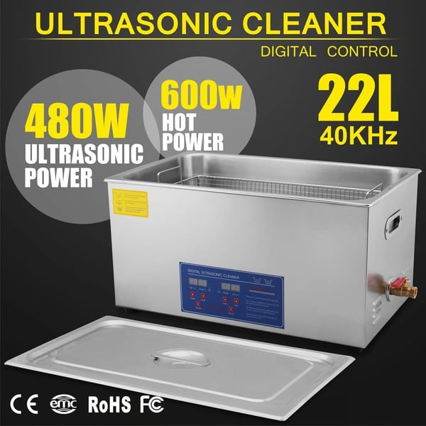 Ultralydsrenser, Stor Kapacitet 22L, Høj Frekvens 40kHz,EU, Ultralydsrenser 22L