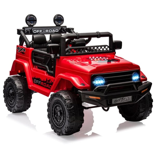 Sähköauto, Kauko-ohjain, LED-valaistus,Punainen