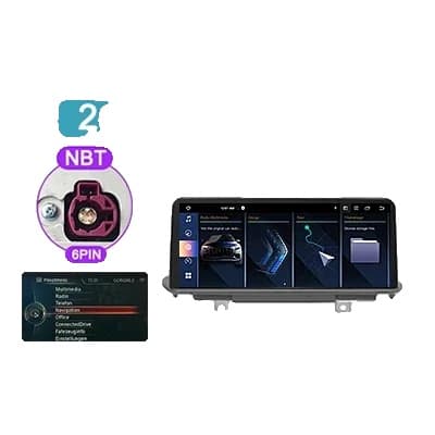 Bilradio, Touchskærmsinterface, Kompatibel med BMW X5 F15 X6 F16 2014-2017,HPL-NBT-2G64G