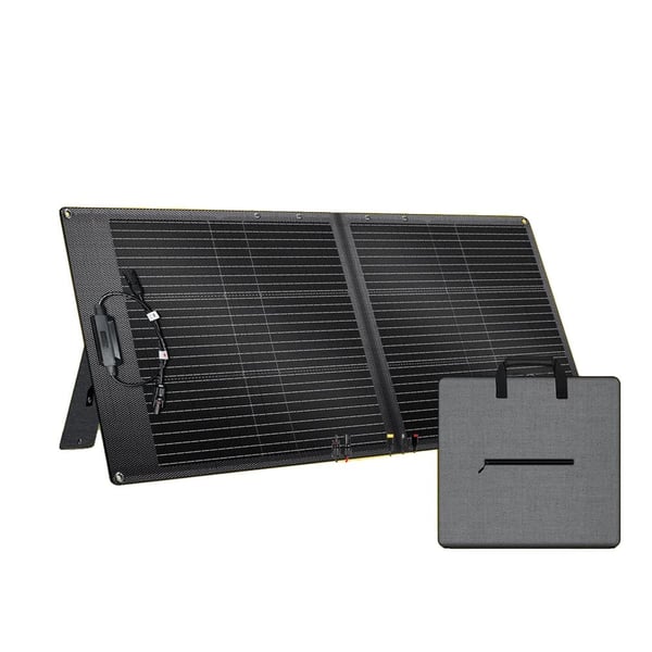 Solpaneloplader, 100W Høj Effektivitet, Bærbar og Sammenfoldelig,100 W, 20.5V, GRÅ