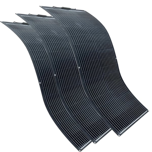 100 Watti Taivutettava Aurinkopaneeli, Korkean Tehokkuuden Monokiteiset Solut, Jopa 260° Taivutuskapasiteetti,300W-3x100w