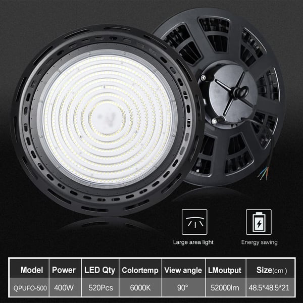 LED garagebelysning, 52000lm lysflux, IP66 vandtæt, AC 120-277V, 90° strålevinkel, energieffektiv