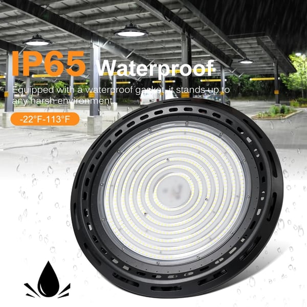LED garagebelysning, 52000lm lysflux, IP66 vandtæt, AC 120-277V, 90° strålevinkel, energieffektiv