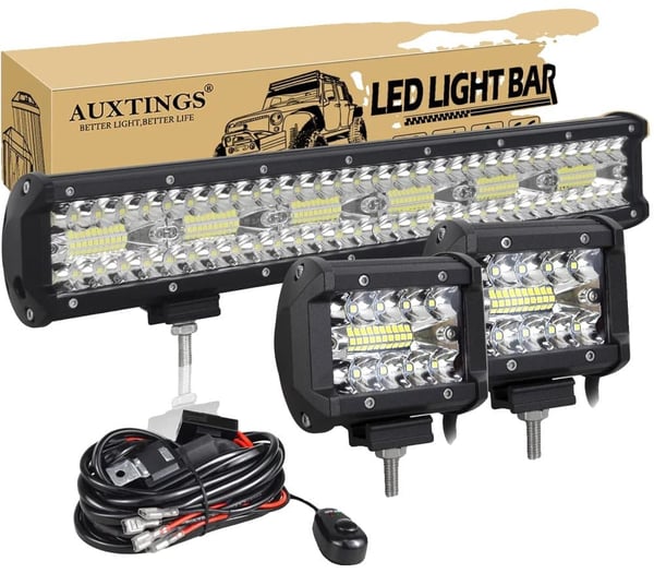 LED Lysbar, Kombineret Stråle, Vandtæt Design,17in 360W Ledning