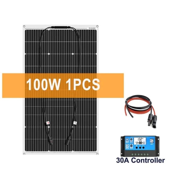 Solcellestrømsgenerator, 2000W Output, 12v 100Ah Lifepo4 Batteri, 1 stk med controller