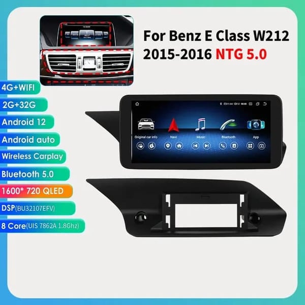 Autoradio, Android 12, Multimedialaitteet, Kahdeksan ydintä, 2G 32G 5.0